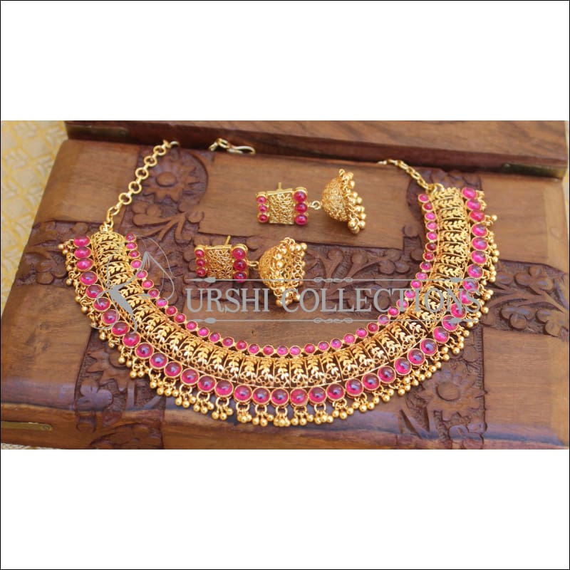 Designer Geru Polish Kempu Necklace Set M57 - Necklace Set