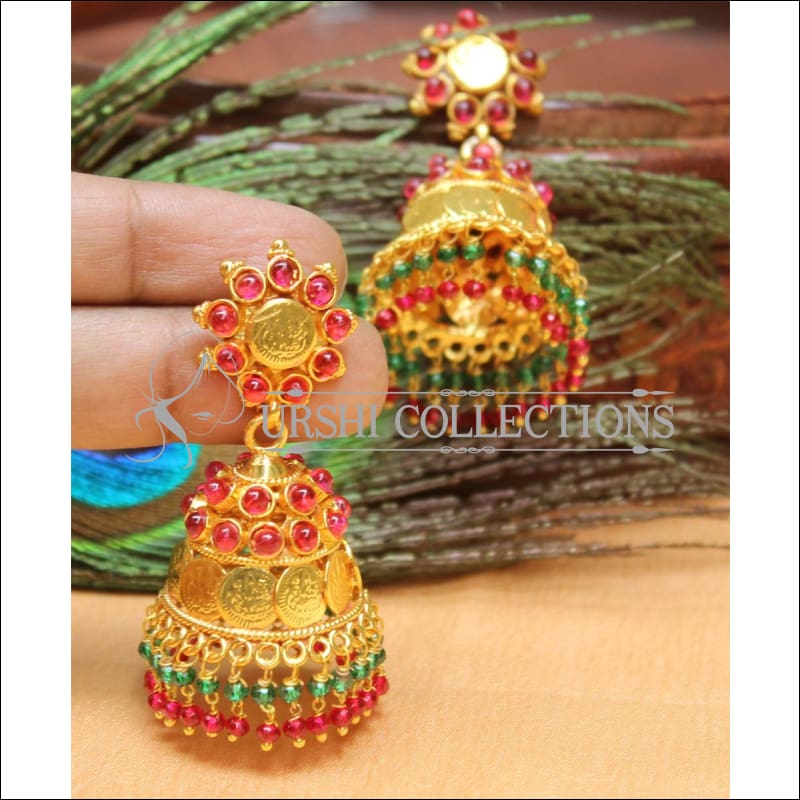 Designer Geru Polish Lakshmi Earrings Set UC-NEW1084 - Multi - Earrings