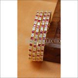 Designer Gold Plated CZ Bangle Set UC-NEW2343 - Bangles
