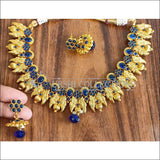 DESIGNER GOLD PLATED KEMPU NECKLACE SET UTV1144 - Necklace Set
