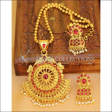 Designer Gold Plated Pendant Set UC-NEW2711 - Ruby - Pendant Set