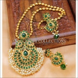 Designer Gold Plated Pendant Set UC-NEW2715 - Green - Pendant Set