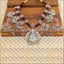 Silver Plated Lakshmi Pendant Floral Designer Black Thread Necklace Set