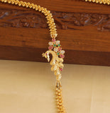 Gold Plated CZ Peacock Moppu Chain M1921