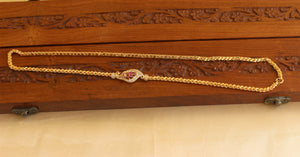 Gold Plated CZ Peacock Moppu Chain M1927