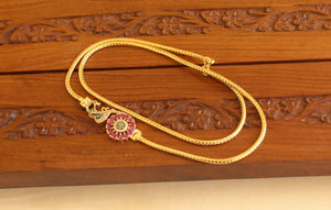 Gold Plated CZ Peacock Moppu Chain M1929