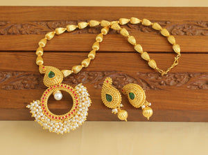 Designer Gold Plated Mango Necklace Set M1911