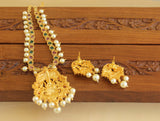 Designer Gold Plated Temple Necklace Set M1918