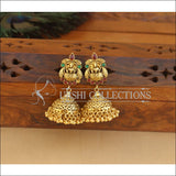 Antique Gold Plated Temple Earrings M2839 - EARRINGS