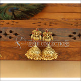 Antique Gold Plated Temple Earrings M2840 - EARRINGS