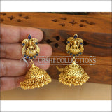 Antique Gold Plated Temple Earrings M2841 - EARRINGS