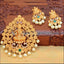 Beautiful Lakshmi Pendant Set Decorated With Flowers UTV14
