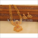 Beautiful Matte Finish CZ Peacock Necklace Set M3061 - Necklace Set