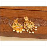 Beautiful Matte Finish CZ Temple Earrings M3060 - EARRINGS