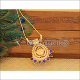 Blue palakka peacock necklace U-12 - Necklace Set