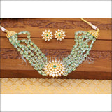 Designer CZ Beads Choker Necklace set M1214 - Necklace Set