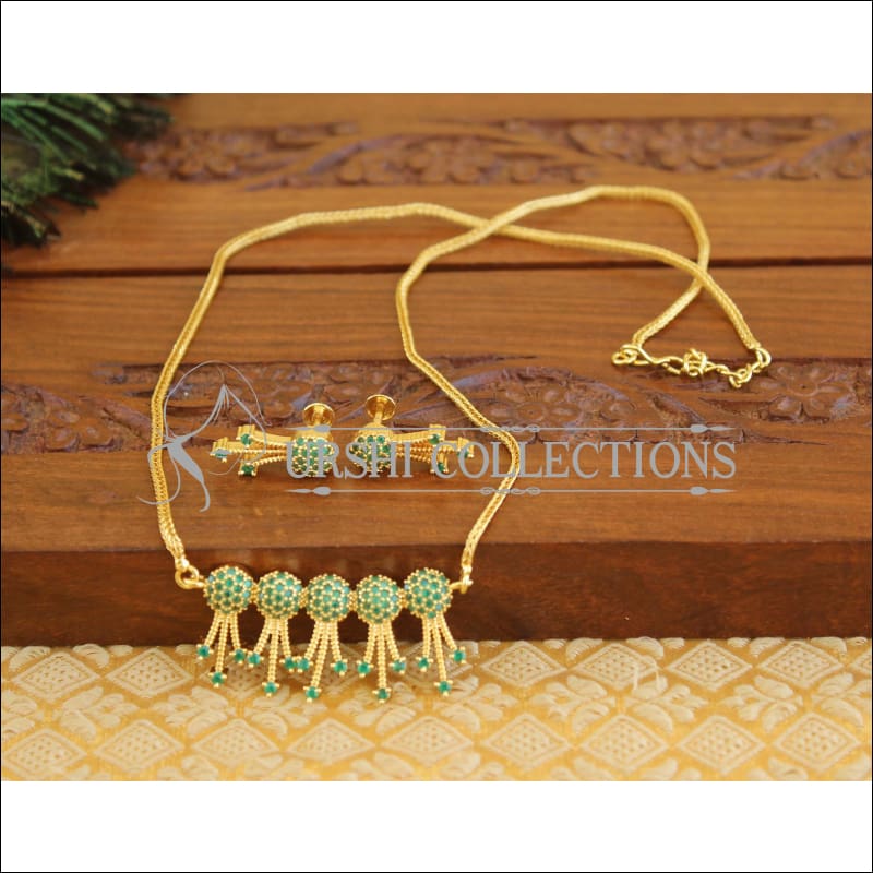 Designer CZ Green necklace set M935 - Necklace Set