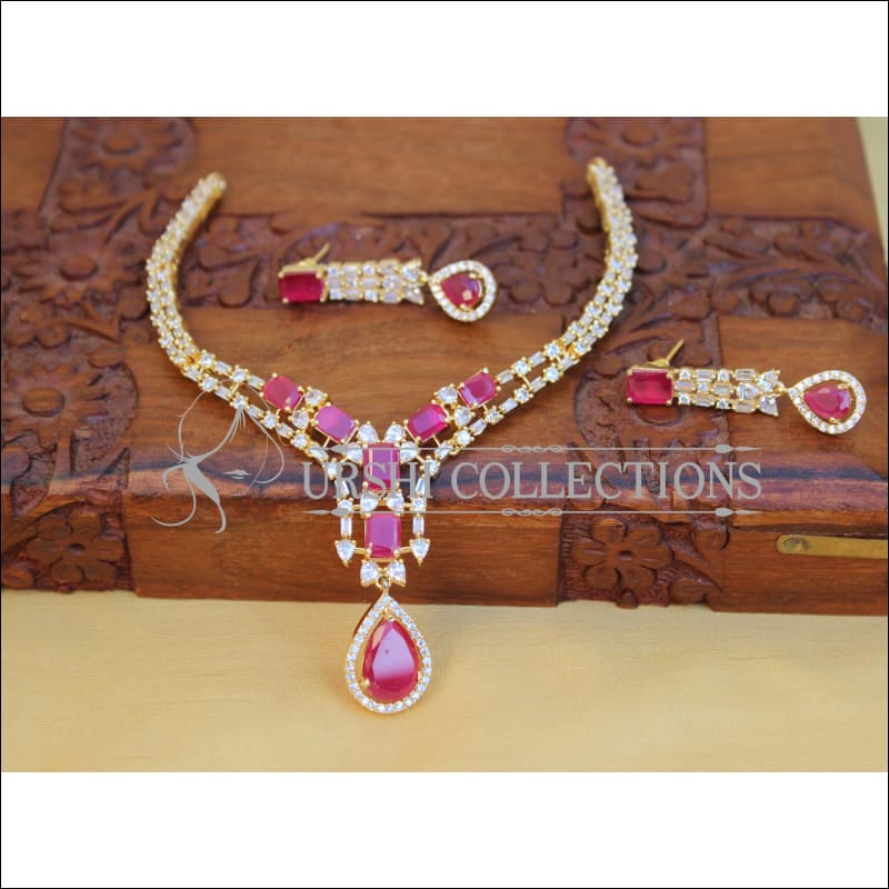 Designer CZ Necklace Set M1442 - Necklace Set