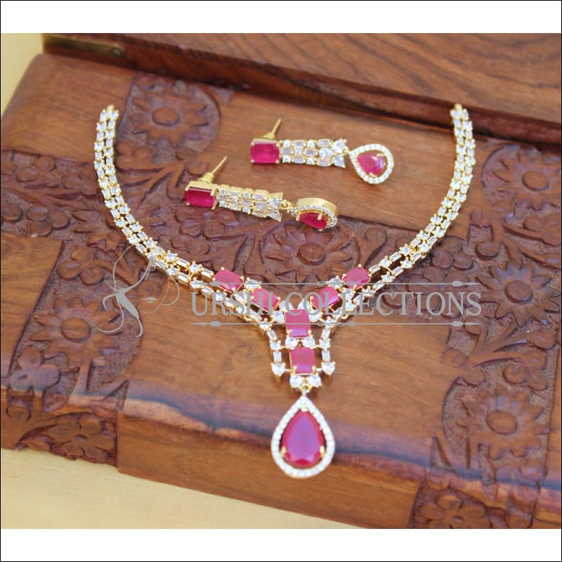 Designer CZ Necklace Set M1442 - Necklace Set