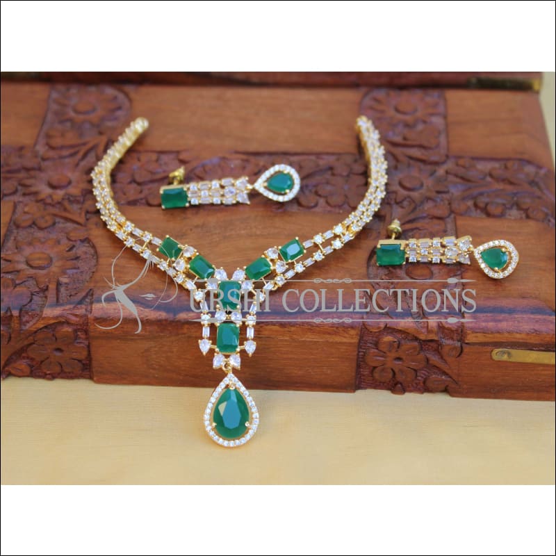 Designer CZ Necklace Set M1444 - Necklace Set