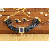 Designer CZ necklace set M673 - BLUE - Necklace Set