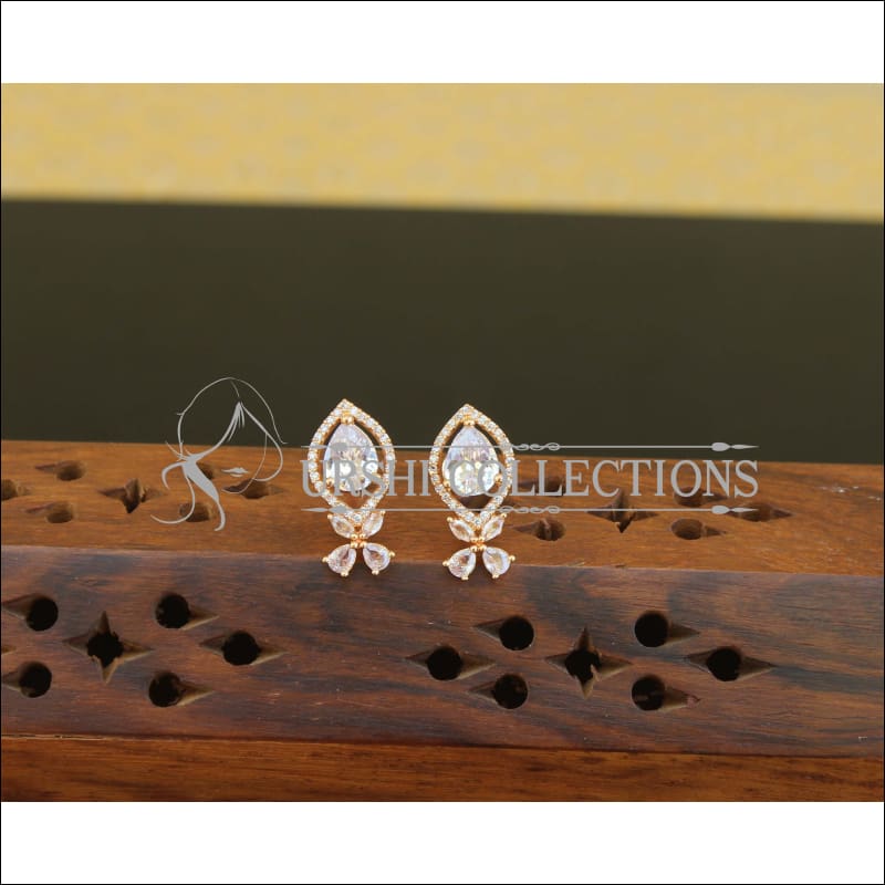 Designer CZ Rose Gold Earrings M2678 - Earrings