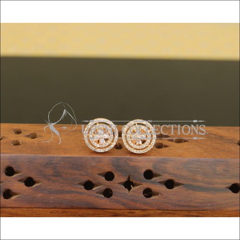 Designer CZ Rose Gold Earrings M2686 - Earrings