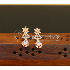 Designer CZ Rose Gold Earrings M2689 - Earrings