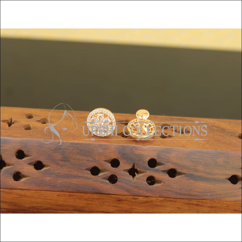 Designer CZ Rose Gold Earrings M2690 - Earrings