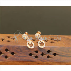 Designer CZ Rose Gold Earrings M2692 - Earrings