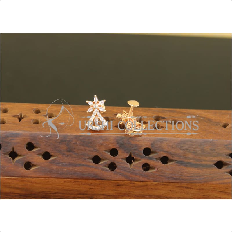 Designer CZ Rose Gold Earrings M2695 - Earrings