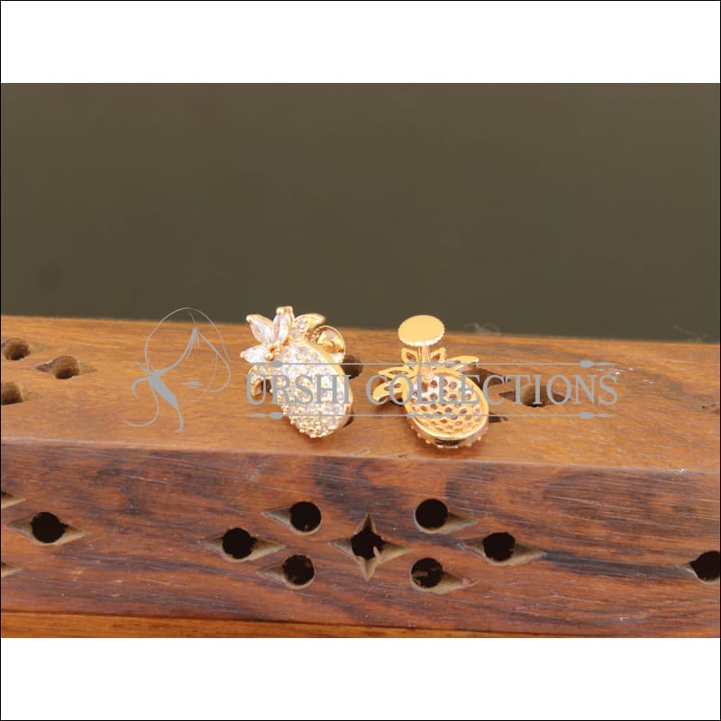 Designer CZ Rose Gold Earrings M2697 - Earrings