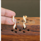 Designer CZ Rose Gold Earrings M2699 - Earrings