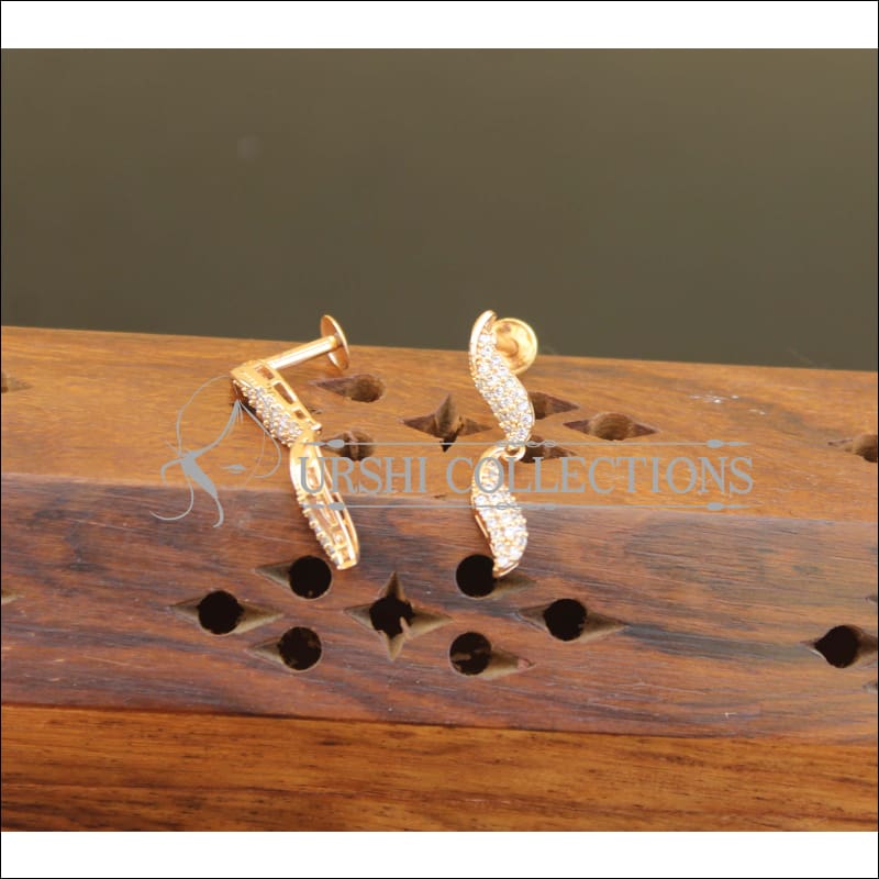Designer CZ Rose Gold Earrings M2699 - Earrings