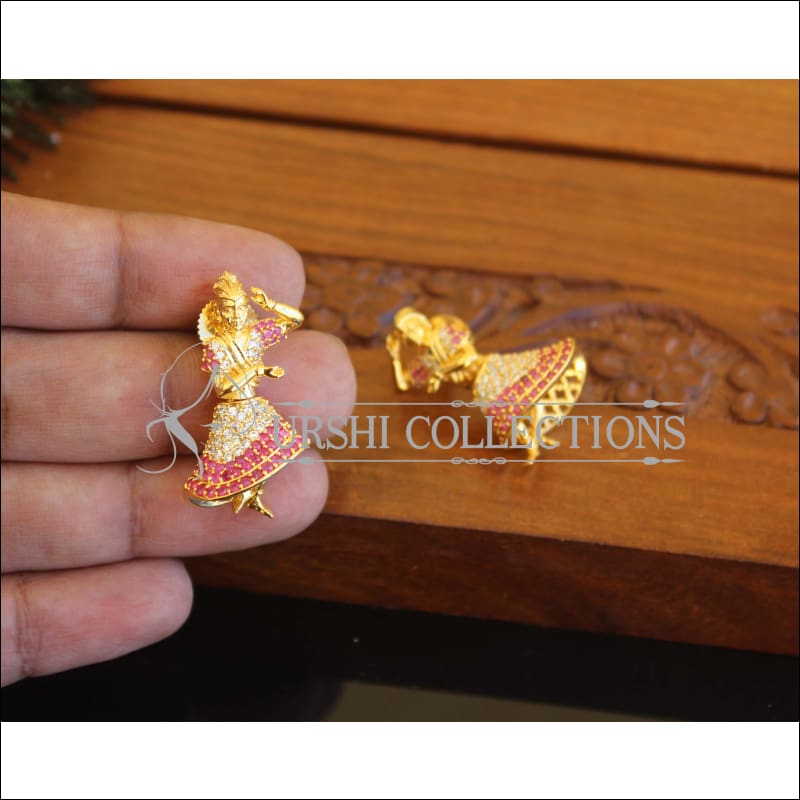Designer CZ Stone Dancing Doll Earrings M2290
