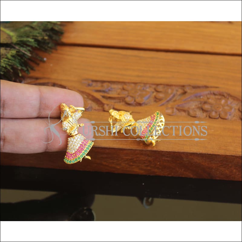 Designer CZ Stone Dancing Doll Earrings M2292