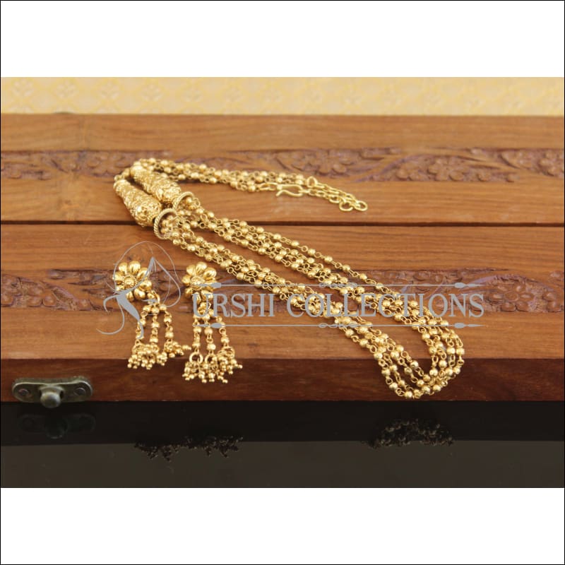 Designer Gold Plated Antique Necklace Set M2649 - Necklace Set