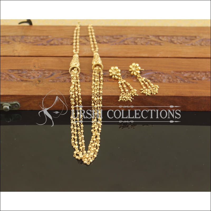 Designer Gold Plated Antique Necklace Set M2649 - Necklace Set