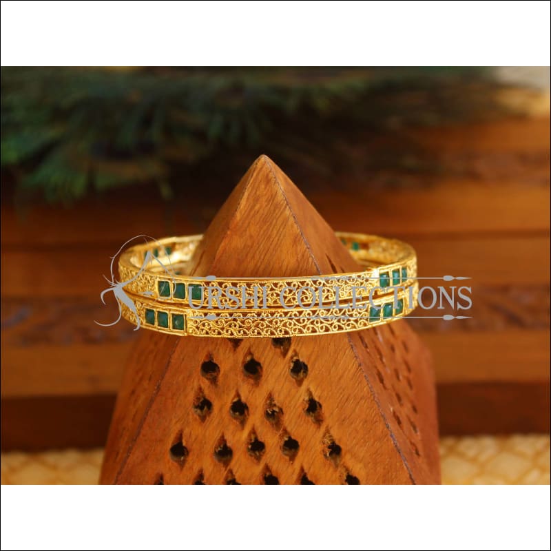 Designer Gold Plated Bangles M1767 - 2.6 - Bangles