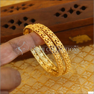 Designer gold plated bangles M792 - Bangles