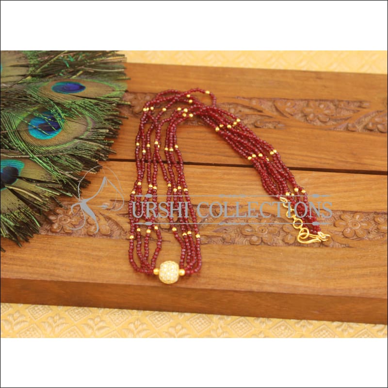 Designer Gold Plated Beads Necklace M2823 - Necklace Set