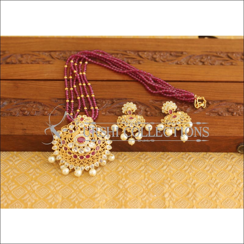 Designer Gold plated Beads Necklace Set M2227