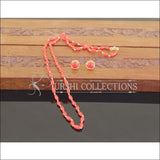 Designer Gold Plated Coral Beads Chain Set M2714 - Necklace Set