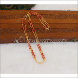 Designer Gold Plated Coral Double Layerd Chain M2961 - Necklace Set