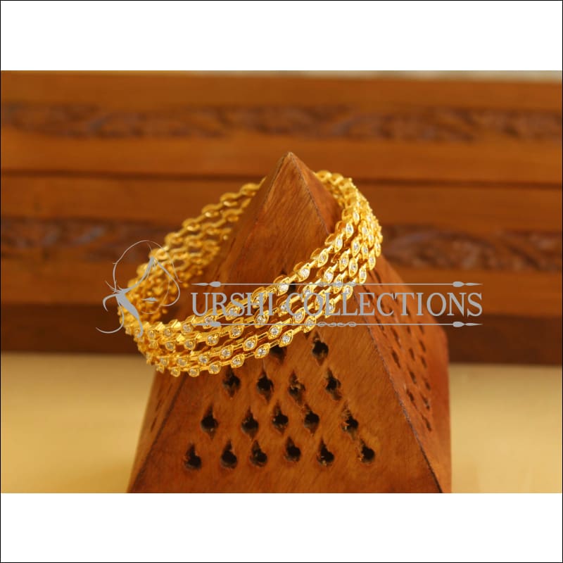 Designer Gold Plated CZ Bangles M1939 - 2.4 - Bangles