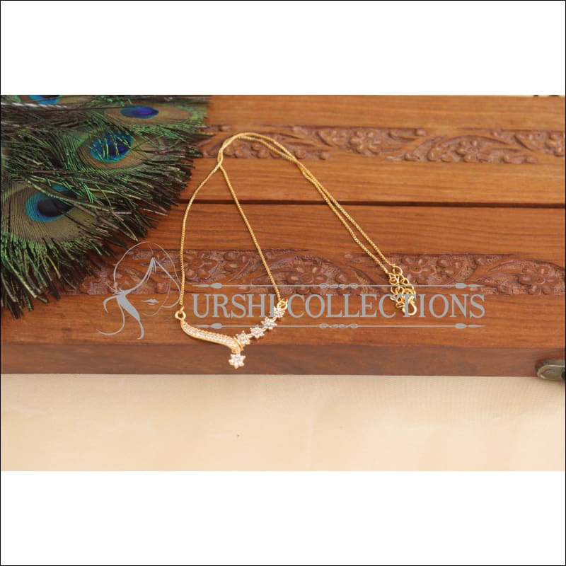 Designer Gold Plated CZ Chain M2983 - Necklace Set