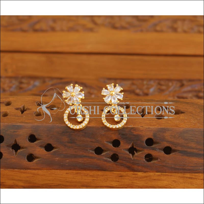 Designer Gold plated CZ earrings M2260
