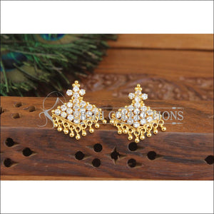 Designer Gold Plated CZ Earrings M3045 - EARRINGS