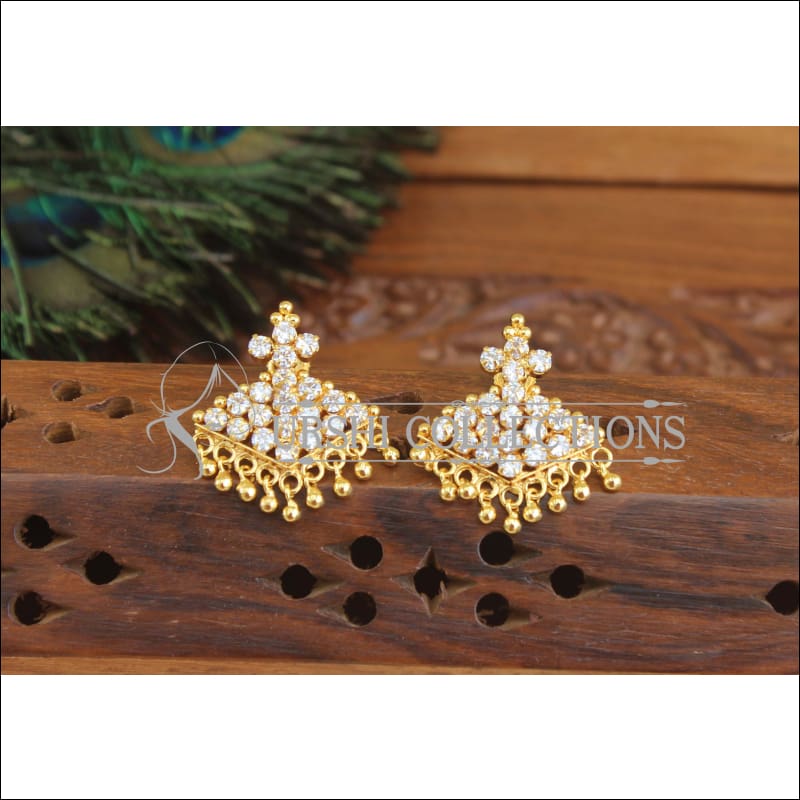 Designer Gold Plated CZ Earrings M3045 - EARRINGS