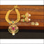 Designer Gold Plated CZ Lakshmi Coin Necklace Set M2669